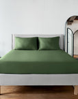 bambaw-cozy-fitted-sheet-olive-lifestyle-bed-pillowcases-bedroom