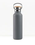 bambaw stainless steel water bottle insulated in grey colour 1l on white background