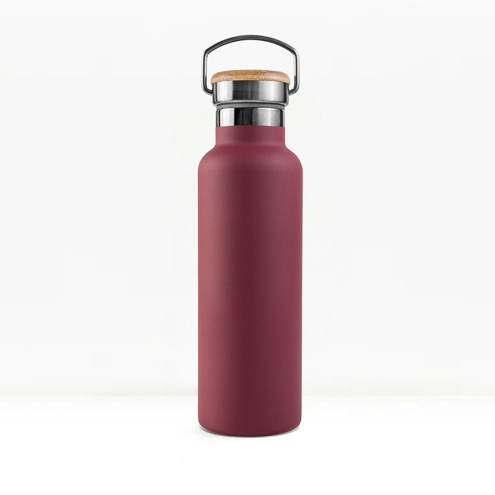bambaw stainless steel water bottle insulated in red colour 1l on white background