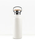 bambaw stainless steel water bottle insulated in white colour 500ml on white background