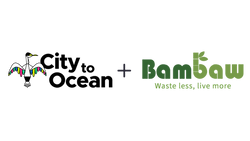 Logos of City to Ocean and Bambaw on a white background