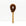Brown fluffy dish brush with wooden handle on a white background
